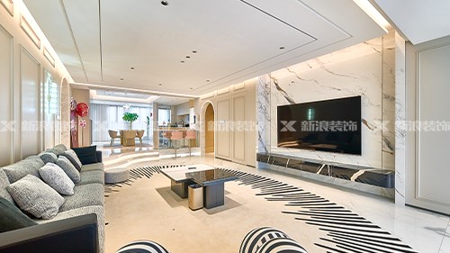 200㎡暖咖現(xiàn)代輕奢大平層，奢而不俗舒適家|長沙全屋整裝